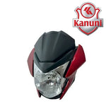 Carenaje y Farola con Visor CB 150 invicta II rojo